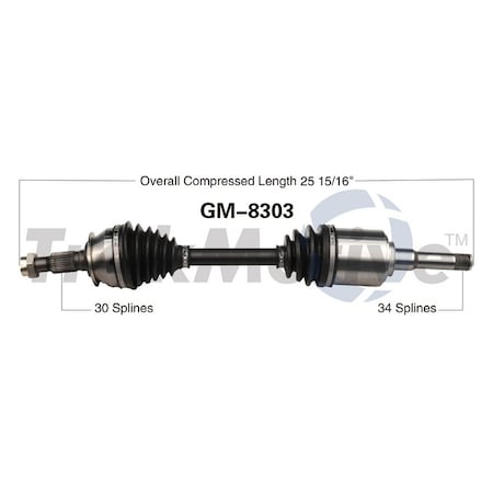 Surtrack Axle Cv Axle Shaft, Gm-8303 GM-8303